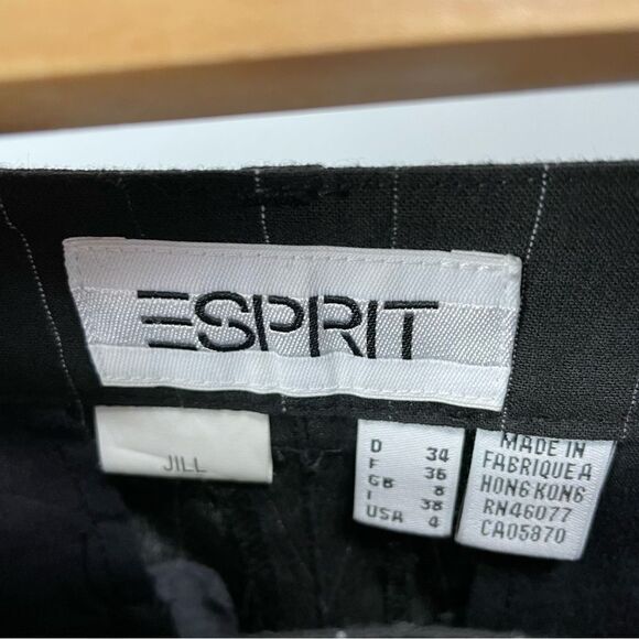 [4] Espirit Black and White Pin Stripes Business Casual Dress Pant Trousers - Picture 15 of 15